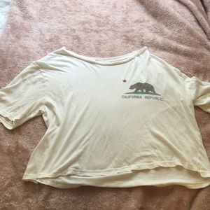 Cream tee shirt from brandy Melville